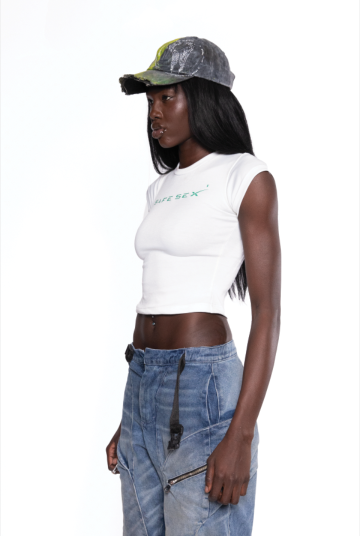Safe Sex Tee - White/Green